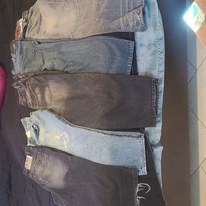 9 pairs of men's 38 jeans guess Levi's